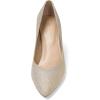 DREAM PAIRS Women’s High Chunky Closed Toe Block Heels Pointed Toe Wedding Party Elegant Slip On Pumps Shoes(Gold)