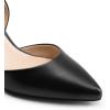 DREAM PAIRS Women’s High Heel Closed Toe Dress Shoes Pumps Elegant Stiletto D’Orsay Slip On(Black-pu)