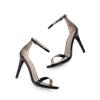 DREAM PAIRS Women’s High Heels Flower Ankle Strap Stilettos Round Open Toe Dressy Sexy Sandals(Black/Pat)