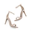 DREAM PAIRS Women’s High Heels Flower Ankle Strap Stilettos Round Open Toe Dressy Sexy Sandals(Nude)