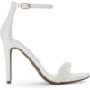 DREAM PAIRS Women’s High Heels Flower Ankle Strap Stilettos Round Open Toe Dressy Sexy Sandals(White-pearl)