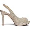 DREAM PAIRS Women’s High Heels Platform Dress Rhinestones Peep Toe Pumps Shoes(Gold/Glitter)