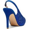 DREAM PAIRS Women’s High Heels Platform Dress Rhinestones Peep Toe Pumps Shoes(Royal/Blue/Suede)