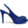 DREAM PAIRS Women’s High Heels Platform Dress Rhinestones Peep Toe Pumps Shoes(Royal/Blue/Suede)