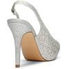 DREAM PAIRS Women’s High Heels Platform Dress Rhinestones Peep Toe Pumps Shoes(Silver/Glitter)