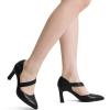 DREAM PAIRS Women’s High Heels Pumps Dress Closed Pointed Toe Comfortable D’Orsay Pumps Shoes for Work Office Wedding Dancing Charmane(Black-pu)