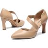 DREAM PAIRS Women’s High Heels Pumps Dress Closed Pointed Toe Comfortable D’Orsay Pumps Shoes for Work Office Wedding Dancing Charmane(Nude-pu)