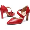 DREAM PAIRS Women’s High Heels Pumps Dress Closed Pointed Toe Comfortable D’Orsay Pumps Shoes for Work Office Wedding Dancing Charmane(Red-pu)