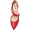 DREAM PAIRS Women’s High Heels Pumps Dress Closed Pointed Toe Comfortable D’Orsay Pumps Shoes for Work Office Wedding Dancing Charmane(Red-pu)