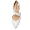 DREAM PAIRS Women’s High Heels Pumps Dress Closed Pointed Toe Comfortable D’Orsay Pumps Shoes for Work Office Wedding Dancing Charmane(White-pu)