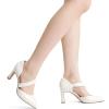 DREAM PAIRS Women’s High Heels Pumps Dress Closed Pointed Toe Comfortable D’Orsay Pumps Shoes for Work Office Wedding Dancing Charmane(White-pu)