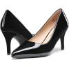 DREAM PAIRS Women’s High Stiletto Heels Closed Pointed Toe Dress Pumps Shoes for Wedding Work Office Business, 3 Inches(Black/Pat)