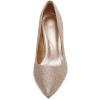 DREAM PAIRS Women’s High Stiletto Heels Closed Pointed Toe Dress Pumps Shoes for Wedding Work Office Business, 3 Inches(Gold/Glitter)