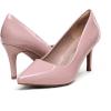 DREAM PAIRS Women’s High Stiletto Heels Closed Pointed Toe Dress Pumps Shoes for Wedding Work Office Business, 3 Inches(Pink-pat)
