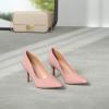 DREAM PAIRS Women’s High Stiletto Heels Closed Pointed Toe Dress Pumps Shoes for Wedding Work Office Business, 3 Inches(Pink-pat)