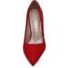 DREAM PAIRS Women’s High Stiletto Heels Closed Pointed Toe Dress Pumps Shoes for Wedding Work Office Business, 3 Inches(Red/Suede)