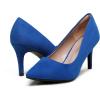 DREAM PAIRS Women’s High Stiletto Heels Closed Pointed Toe Dress Pumps Shoes for Wedding Work Office Business, 3 Inches(Royal/Blue)