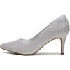 DREAM PAIRS Women’s High Stiletto Heels Closed Pointed Toe Dress Pumps Shoes for Wedding Work Office Business, 3 Inches(Silver/Glitter)