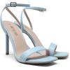 DREAM PAIRS Women’s High Stilettos Open Square Toe Ankle Strap Heels Sexy Comfort Strappy Dress Shoes Wedding Bridal Pumps Sandals(Baby/Blue)