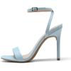 DREAM PAIRS Women’s High Stilettos Open Square Toe Ankle Strap Heels Sexy Comfort Strappy Dress Shoes Wedding Bridal Pumps Sandals(Baby/Blue)