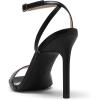DREAM PAIRS Women’s High Stilettos Open Square Toe Ankle Strap Heels Sexy Comfort Strappy Dress Shoes Wedding Bridal Pumps Sandals(Black)