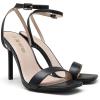 DREAM PAIRS Women’s High Stilettos Open Square Toe Ankle Strap Heels Sexy Comfort Strappy Dress Shoes Wedding Bridal Pumps Sandals(Black)