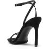 DREAM PAIRS Women’s High Stilettos Open Square Toe Ankle Strap Heels Sexy Comfort Strappy Dress Shoes Wedding Bridal Pumps Sandals(Black-suede)