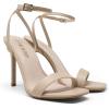DREAM PAIRS Women’s High Stilettos Open Square Toe Ankle Strap Heels Sexy Comfort Strappy Dress Shoes Wedding Bridal Pumps Sandals(Nude)