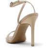 DREAM PAIRS Women’s High Stilettos Open Square Toe Ankle Strap Heels Sexy Comfort Strappy Dress Shoes Wedding Bridal Pumps Sandals(Nude)