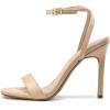 DREAM PAIRS Women’s High Stilettos Open Square Toe Ankle Strap Heels Sexy Comfort Strappy Dress Shoes Wedding Bridal Pumps Sandals(Nude-suede)