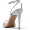 DREAM PAIRS Women’s High Stilettos Open Square Toe Ankle Strap Heels Sexy Comfort Strappy Dress Shoes Wedding Bridal Pumps Sandals(Silver)