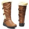 DREAM PAIRS Women’s Knee High Boots Thick Faux Fur Lined Winter Snow Warm Boots with Zipper(Camel)