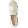 DREAM PAIRS Womens Loafers, Lug Sole Slip On Platform Chunky Penny Loafers for Women Dressy and Work, Business Casual Shoes for Women(Beige-pat)