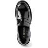 DREAM PAIRS Womens Loafers, Lug Sole Slip On Platform Chunky Penny Loafers for Women Dressy and Work, Business Casual Shoes for Women(Black-pat)