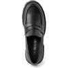 DREAM PAIRS Womens Loafers, Lug Sole Slip On Platform Chunky Penny Loafers for Women Dressy and Work, Business Casual Shoes for Women(Black-pu)