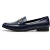 DREAM PAIRS Women’s Loafers Penny Loafers Fashion Comfortable Flats Dressy Shoes(Navy-pu)