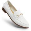 DREAM PAIRS Women’s Loafers Penny Loafers Fashion Comfortable Flats Dressy Shoes(White-pu)