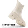 DREAM PAIRS Women’s Platform Chelsea Boots Lug Sole Combat Mid Calf Slip On Chunky Ankle Booties(Beige/White/Pu)