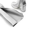 DREAM PAIRS Women’s Platform Knee High Boots Chunky Block Heel Side Zipper Cute Gogo Boots(Silver-pu)