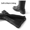 DREAM PAIRS Women’s Pu Knee High Riding Combat Boots(Georgia-black)
