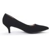 DREAM PAIRS Women’s Pumps Kitten Heel Pointed Toe Shoes for Women Comfortable Office Work Dress Shoes(Black/Nubuck)