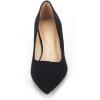 DREAM PAIRS Women’s Pumps Kitten Heel Pointed Toe Shoes for Women Comfortable Office Work Dress Shoes(Black/Suede)