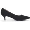 DREAM PAIRS Women’s Pumps Kitten Heel Pointed Toe Shoes for Women Comfortable Office Work Dress Shoes(Black/Suede)
