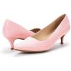 DREAM PAIRS Women’s Pumps Kitten Heel Pointed Toe Shoes for Women Comfortable Office Work Dress Shoes(Pink/Suede)