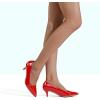 DREAM PAIRS Women’s Pumps Kitten Heel Pointed Toe Shoes for Women Comfortable Office Work Dress Shoes(Red/Pat)