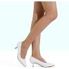 DREAM PAIRS Women’s Pumps Kitten Heel Pointed Toe Shoes for Women Comfortable Office Work Dress Shoes(White/Pat)