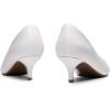 DREAM PAIRS Women’s Pumps Kitten Heel Pointed Toe Shoes for Women Comfortable Office Work Dress Shoes(White-pu)