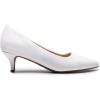 DREAM PAIRS Women’s Pumps Kitten Heel Pointed Toe Shoes for Women Comfortable Office Work Dress Shoes(White-pu)
