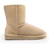 DREAM PAIRS Women’s Shorty-New Mid Calf Winter Snow Boots(Sand-classic)