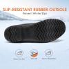 DREAM PAIRS Women’s Snow Winter Boots Mid Calf Waterproof Duck Warm Outdoor Winter Boots Shoes(Black)